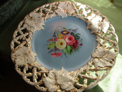 Pirkenhammer porcelán tál 1800-as évekből  dísztál. Múzeumi darab!