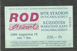  1986.-MTK stadion Rod Stewart koncertjegy