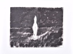 Attributed to Borsos Miklós (1906-1991): Female torso in water, ink drawing
