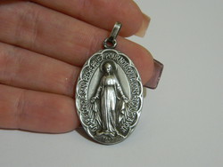 Antik 1830-as ezüst Mária medál jelzett