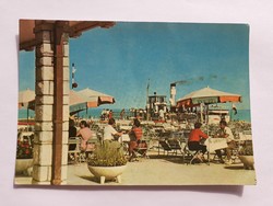 Régi képeslap 1963 Balatonfüred Móló Eszpresszó retro balatoni üdvözlőlap