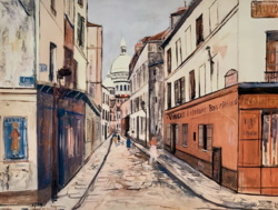 Maurice Utrillo limitált kiadású litográfia (1961-ben készült)