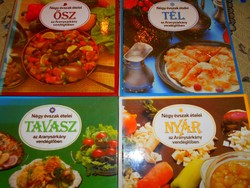 ---4 szakácskönyv egyben Négy évszak ételei:Tavasz, Nyár, Ősz, Tél (700 Ft/db)