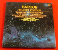 Bakelit lemez - Bartók zongoraművek Kocsis Zoltán és a Fesztiválzenekar előadásában