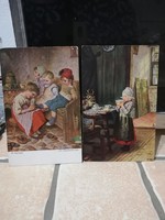 gyerekek-antik képeslapok 1918-19