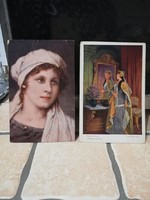 Hölgyek-antik képeslapok
