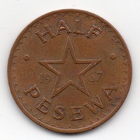 Ghana 1/2 pesewa, 1967