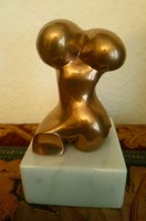Ef Zámbó István bronzszobor 24 cm + 5 cm márványtalp