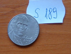 USA 5 CENT 2008 P (Philadelphia Mint) LIBERTY, JEFFERSON  S189