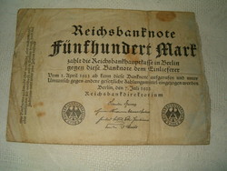 500 ezer márka német birodalom Reich Berlin 1923 papírpénz bankjegy1 forintról KIÁRUSÍTÁS 