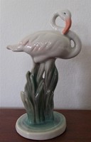 Nagyon ritka Drasche porcelán flamingó figura