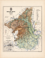 Borsod megye térkép 1887 (3), vármegye, atlasz, Kogutowicz Manó, 43 x 57 cm, Gönczy Pál, Miskolc