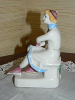 Szovjet Polonne porcelán korcsolyás nő.