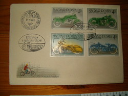 FDC 1985 100 éves a motorkerékpár bélyegnap első napi boriték levél KIÁRUSÍTÁS