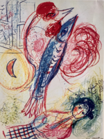 Marc Chagall limitált kiadású litográfia (1961-ben készült)