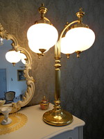 Impozáns 4- karú, réz asztali lámpa, állólámpa