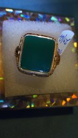 Men's onyx stone signet ring, gold