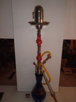 Hookah - 90 cm - new - gold-plated - hand-painted glass - Egyptian - hookah
