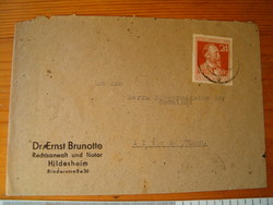 korai NDK késői szovjet megszállásí zóna levél  boriték kb 1948 - 1953 bélyeg KIÁRUSÍTÁS