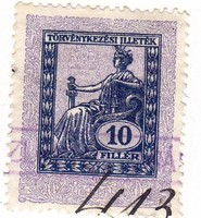 Magyarország törvénykezési illetékbélyeg 1922