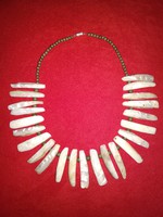 Kagylóhéj női nyaklánc, gyöngyház ékszer exotic shell jewelry, woman necklace