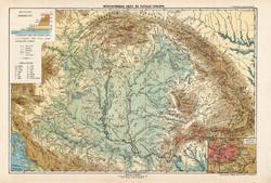 Nagy - Magyarország hegy- és vízrajzi térkép 1913, eredeti, atlasz, Kogutowicz Manó, földrajz