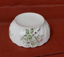 Gyönyörű ritka  virágos porcelán  vadrózsás pogácsás tál, Gyűjtői darab