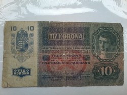 1915 Osztrák Magyar monarchia 10 korona  papírpénz bankjegy 1 forintról KIÁRUSÍTÁS AKCIÓ  