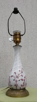 Antik különleges ritka, domború barokk mintás Herendi lámpa réz barokk disztett talppal!1940!  