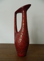 Zsolnay retro repesztett ökörvérmázas váza ( Török János )