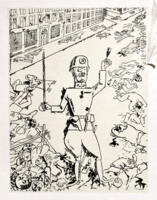 George Grosz limitált kiadású litográfia (1961-ben készült)