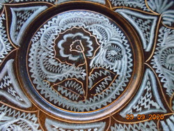 Ezüst és réz berakásos Izmiri kézműves falitál