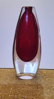 Costa boda red glass vase