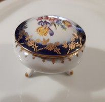German porcelain bonbonier, marked gdr pm, richly decorated