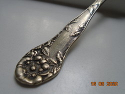 1877 SILVERCO NIAGARA FALLS amerikai ezüstlemezes  teás kanál dombor vadrózsa mintával