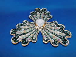 Herendi Siang Noir Giant 3 Seashells Serving Plate