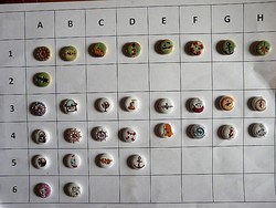 15 Mm wooden buttons, buttons from the collection for scrapbooking, clothes, bags nautical, shipping