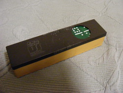 retro zöld-fehér műanyag dominó -Vörsas Játékrészleg