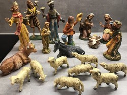 Régi olasz Betlehem gumi? figurák gyönyörű otthoni Betlehem készítéséhez 
