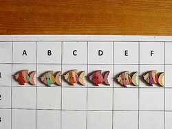Fish, fish, fish buttons, wooden buttons from the collection for clothes, bags, scrapbooking