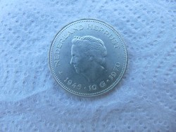 Hollandia 10 gulden 1970 25 gramm nagy ezüst érme  