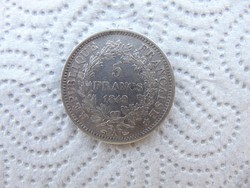 Franciaország EZÜST 5 frank 1849 A 24.76 gramm 
