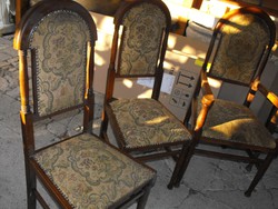 Antik rugós szék Étkező Garnitúra 4db szék 2 db fotel epedás  vintage