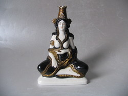 Antik porcelán (Kuan-yin istennő) figura, füstölő