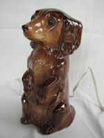 Tacskó kutya Lippelsdorfi porcelán lámpa
