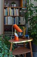 Retro narancssárga szarvasi lámpa - becsukható íróasztali lámpa - midcentury modern design