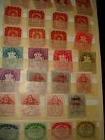 26 darab régi magyar bélyeg azt hiszem illeték bélyegek lot 1 forintról akció KIÁRUSÍTÁS