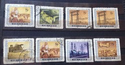 régi Kína 8 darab worker bélyeg kínai népköztársaságból régi people republik china KIÁRUSÍTÁS