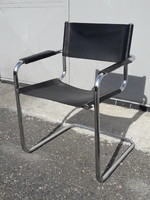 Bauhaus design krómozott csővázas szék 1970-es évek