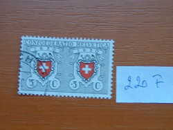 SVÁJC 5 + 5 (R) 1950 A RAYON bélyegek 100. évfordulója 220F